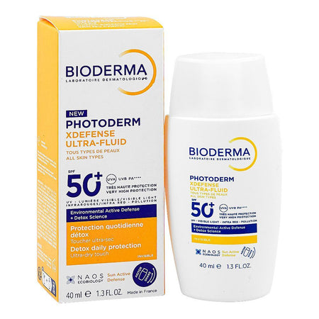Bioderma Photoderm XDefence Ultra Fluid Invisible Sunscreen, SPF 50+ Citric Acid, Silica, For All Types Of Skin, 40ml - Main Image
