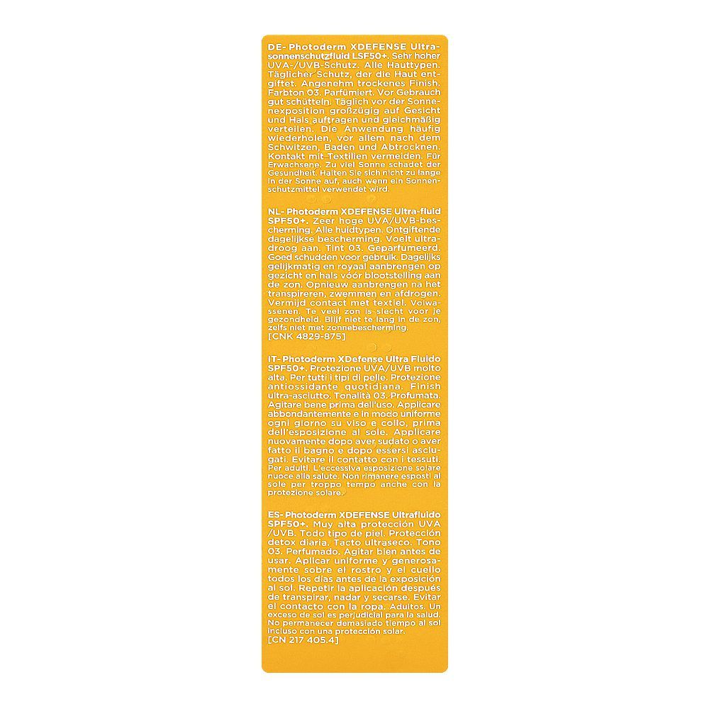 Bioderma Photoderm XDefence Ultra Fluid Teinte Sunscreen, SPF 50+ Citric Acid, Silica, For All Types Of Skin, Shade 03, 40ml - Image 2
