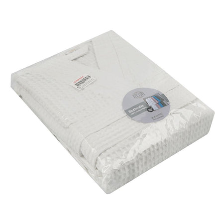 Hotel Linen Klub 100% Cotton Waffle Bathrobe, Cotton Waffle, White, Free Size - Main Image
