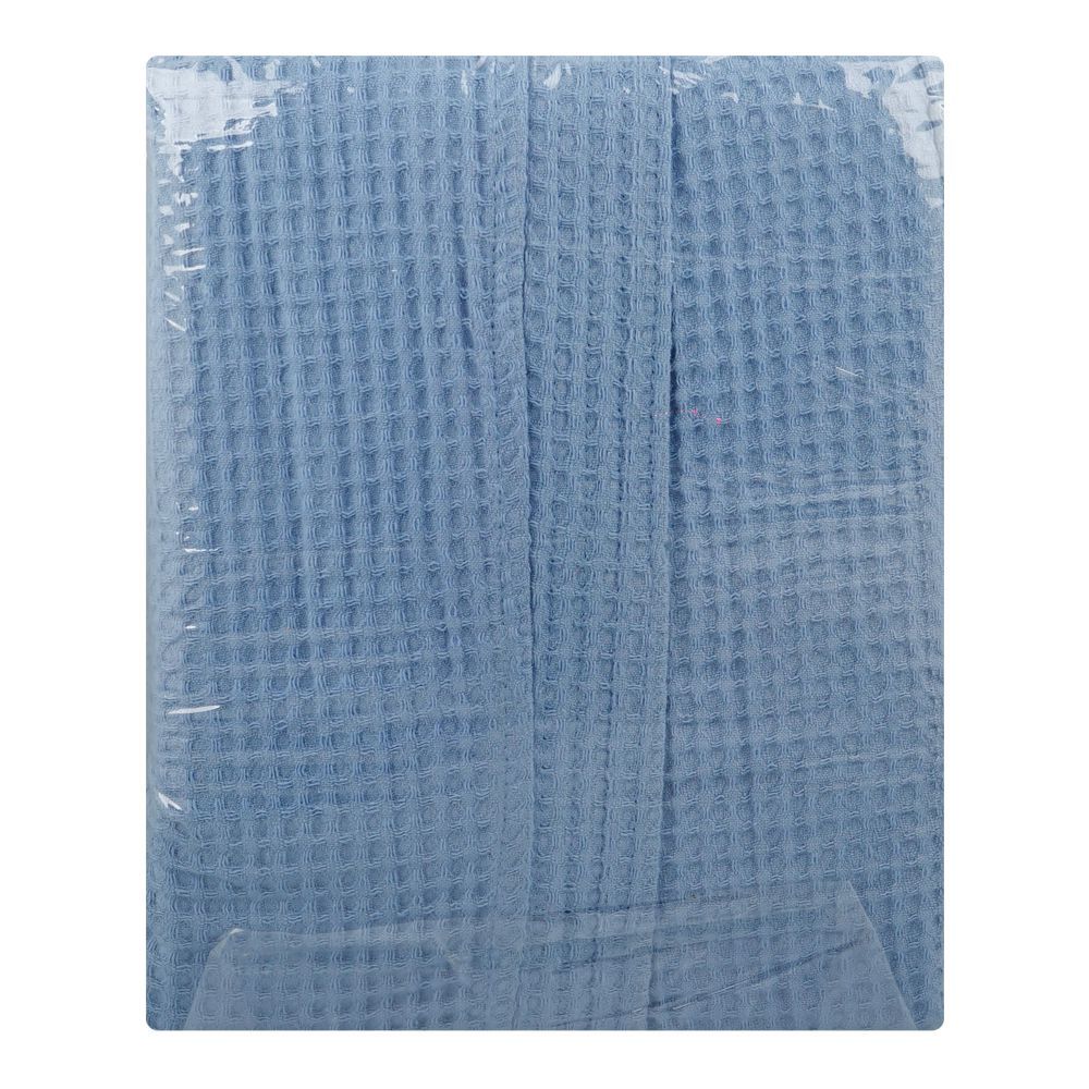 Hotel Linen Klub 100% Cotton Waffle Bathrobe, Cotton Waffle, Sky, Free Size - Image 2