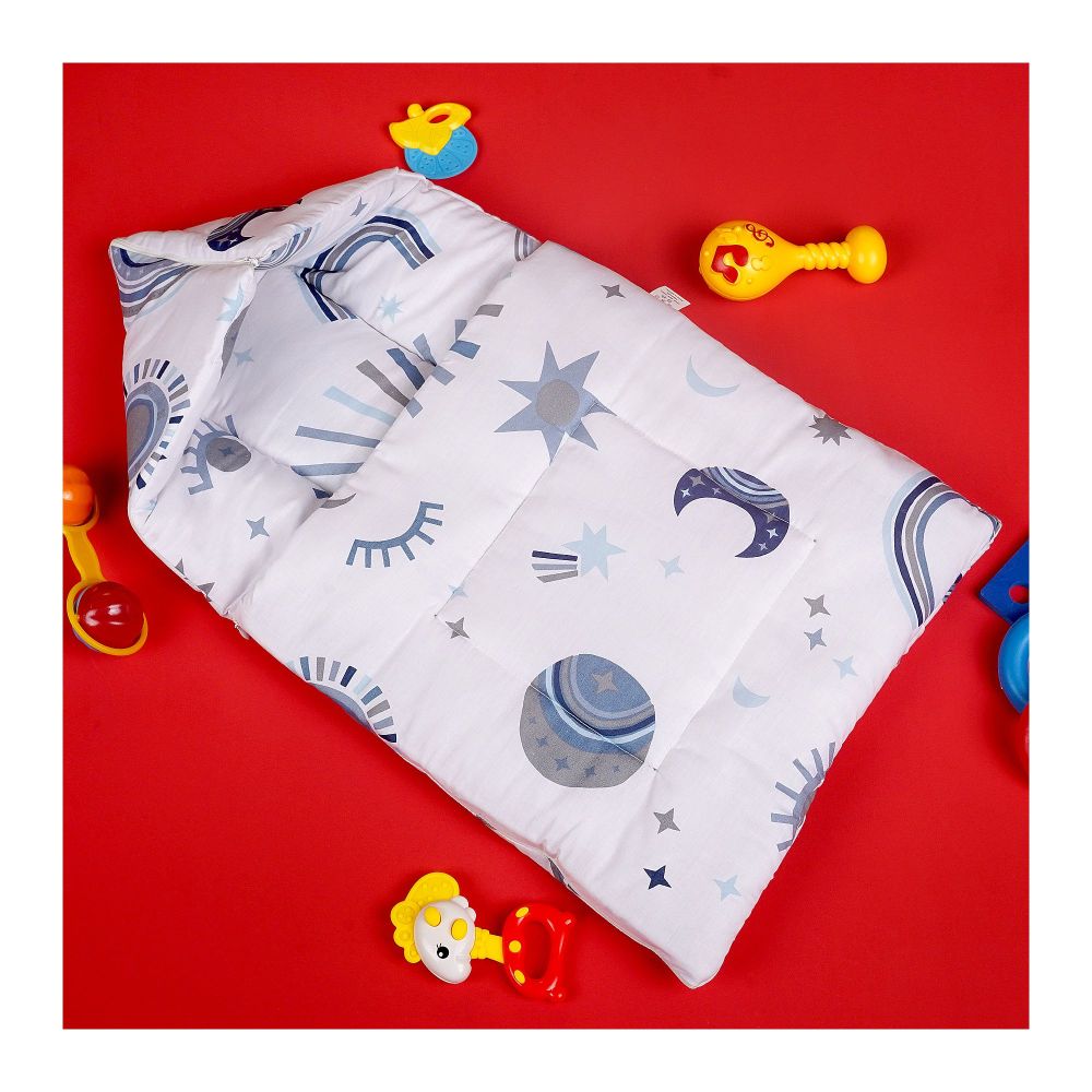 Fun Club Baby Carry Nest Bag (Cap Zipper) Universe, White, Cotton, TC-144 - Main Image
