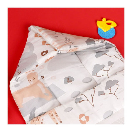Fun Club Baby Carry Nest Bag (Cap Zipper) Jungle, White, Cotton, TC-144 - Image 2