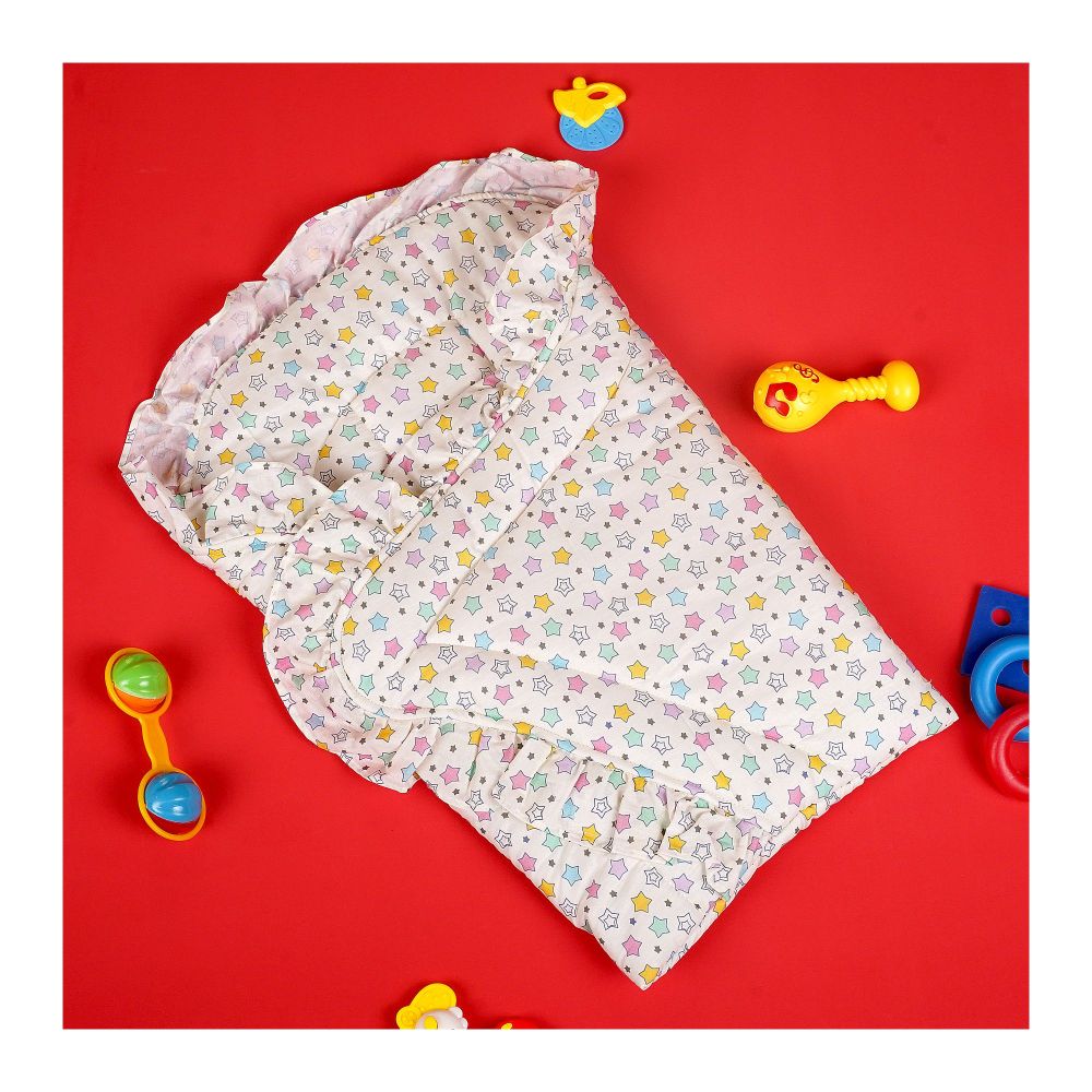 Fun Club Baby Carry Nest Frill, Stars, Beige, Cotton, TC-144 - Main Image