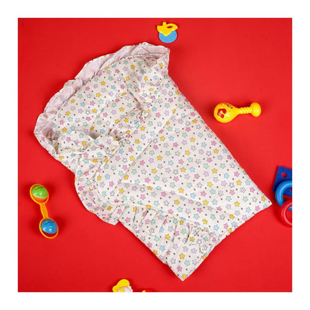 Fun Club Baby Carry Nest Frill, Stars, Beige, Cotton, TC-144 - Main Image