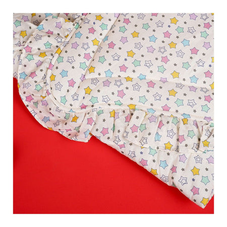 Fun Club Baby Carry Nest Frill, Stars, Beige, Cotton, TC-144 - Image 3