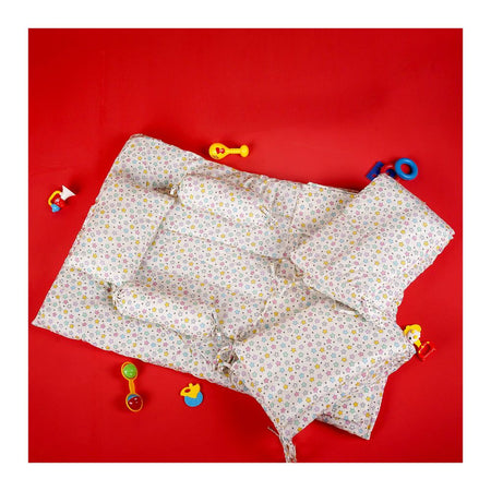 Fun Club Baby Crib Set, Stars, Beige, Cotton, TC-144, 7-Pack - Main Image