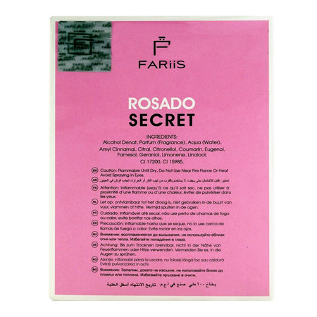 Fariis Rosado Secret, Eau De Parfum, For Women, 100ml - Image 3