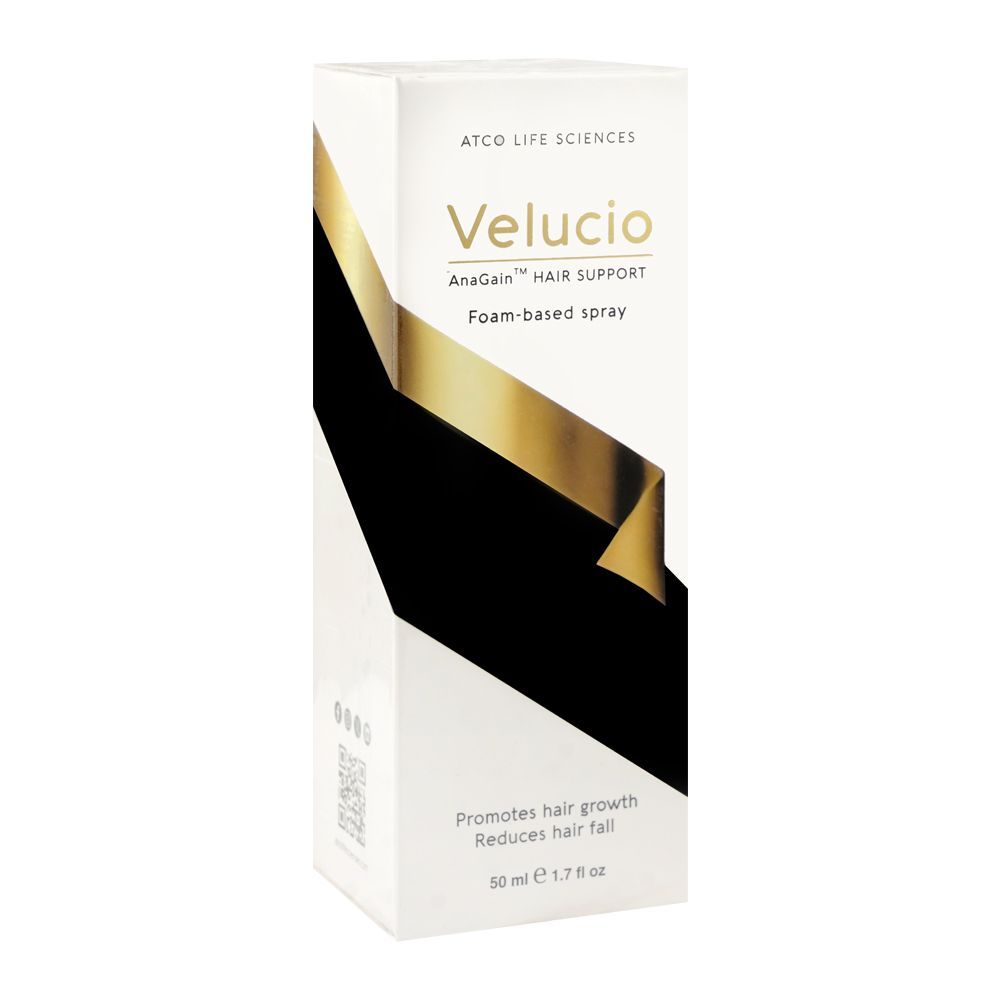 Atco Life Sciences Velucio Hair Foam-Based Spray, Glycerin, For Hair Fall, 50ml - Main Image