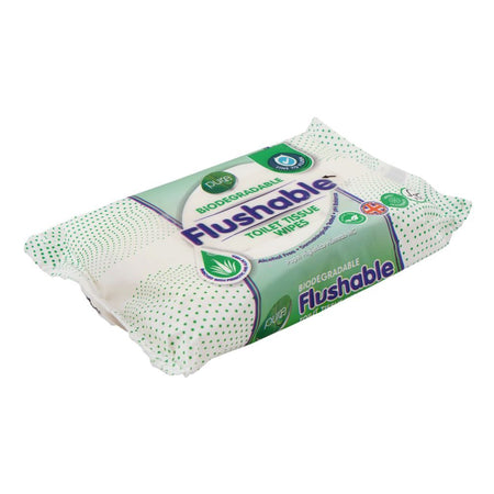 Pure Flushable Toilet Tissue Wipes, Alcohol Free, 40-Pack - Main Image