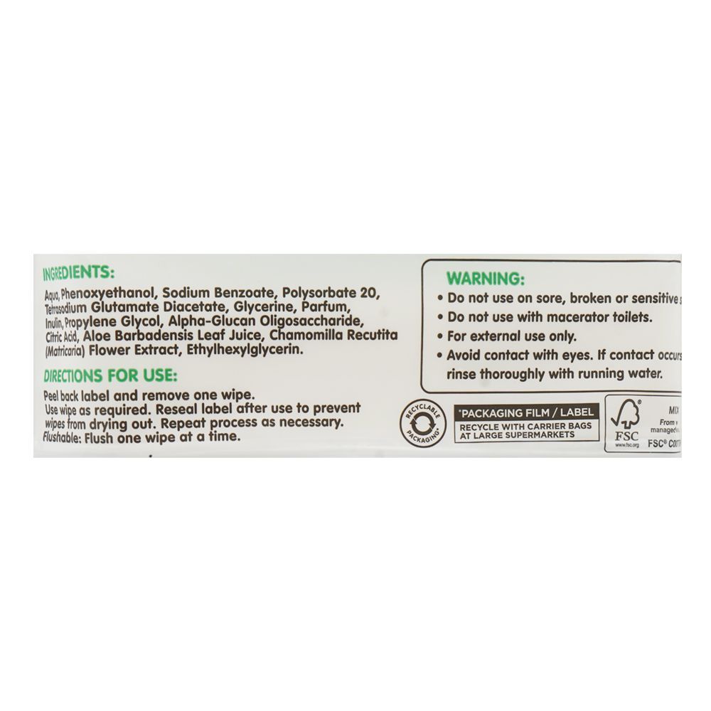 Pure Flushable Toilet Tissue Wipes, Alcohol Free, 40-Pack - Image 3