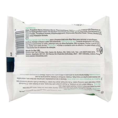 Pure Sensitive Complete Cleansing Wipes, Vitamin E, Aloe Vera, Fragrance Free, For Sensitive Skin, 25-Pack - Image 2