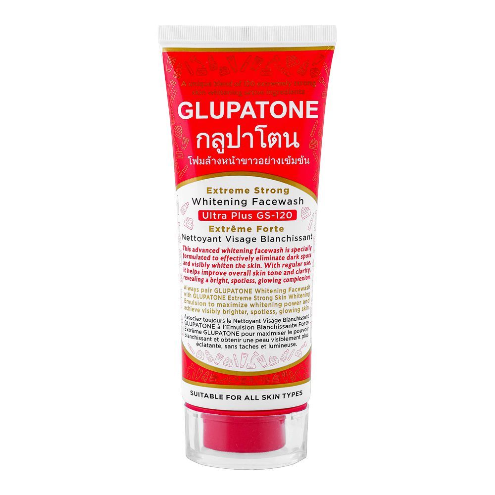 Glupatone Extreme Strong Whitening Face Wash, For All Types Of Skin, Ultra Plus GS-120, 100g - Main Image