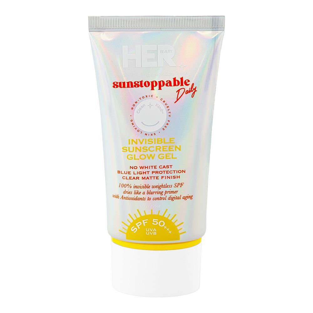 Her Beauty Sunstoppable Daily Invisible Sunscreen Glow Gel, SPF50+++ 50g - Main Image