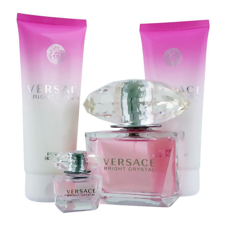 Versace Bright Crystal Pour Femme Set, For Women, Eau de Toilette 90ml + Body Lotion 100ml + Shower Gel 100ml + Pouch - Main Image