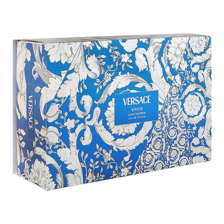 Versace Eros Pour Homme Set, For Men, Eau De Parfum 100ml + Eau De Parfum 10ml + Pouch - Image 2