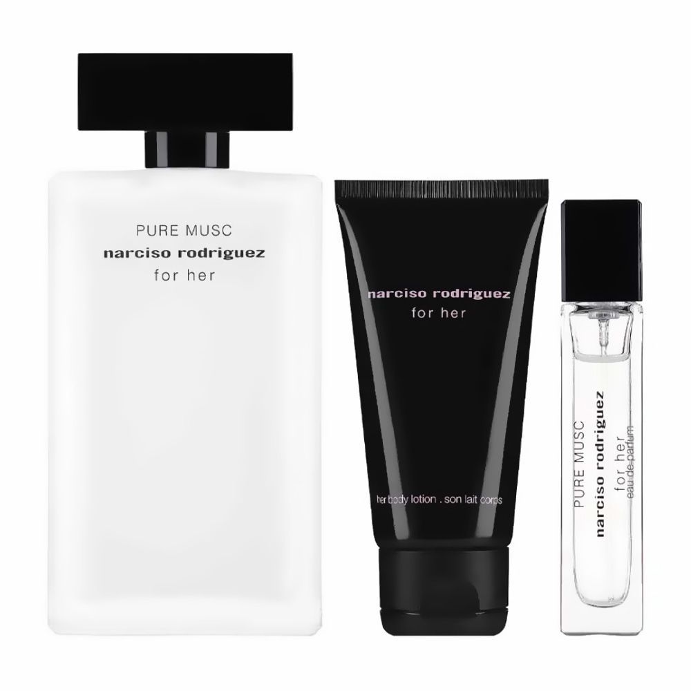 Narciso Rodriguez Pure Musc For Her Set, For Women, Eau De Parfum 100ml + Eau De Parfum 10ml + Body Lotion 50ml - Main Image