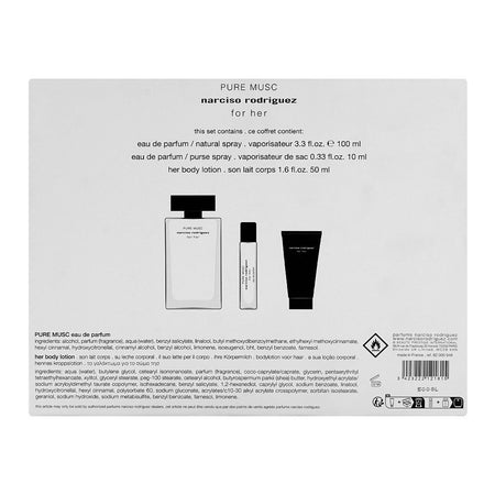 Narciso Rodriguez Pure Musc For Her Set, For Women, Eau De Parfum 100ml + Eau De Parfum 10ml + Body Lotion 50ml - Image 3