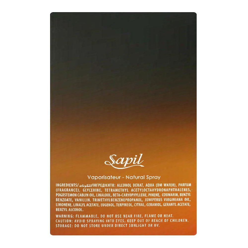 Sapil Ombre Flame Aura, Eau De Parfum, For Men, 100ml - Image 3