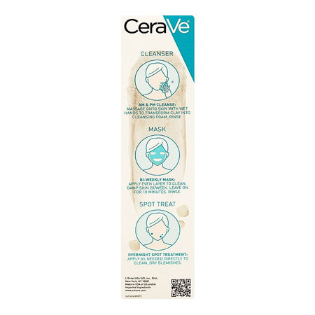 CeraVe Acne Clay-to-Foam Cleanser, Salicylic Acid, Glycerin, For Acne-Prone Skin, 118ml - Image 2