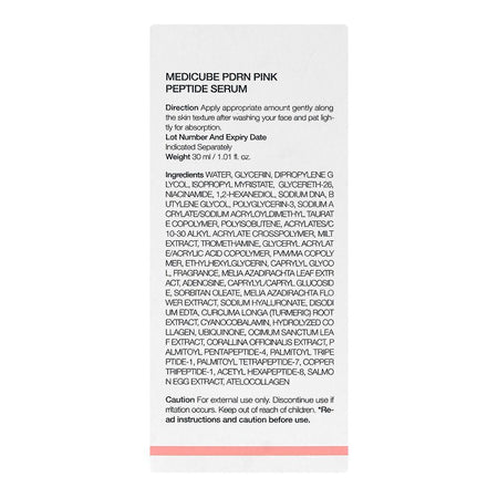 Medicube PDRN Pink Peptide Serum, Glycerin, Niacinamide, For Radiant Skin, 30ml - Image 2