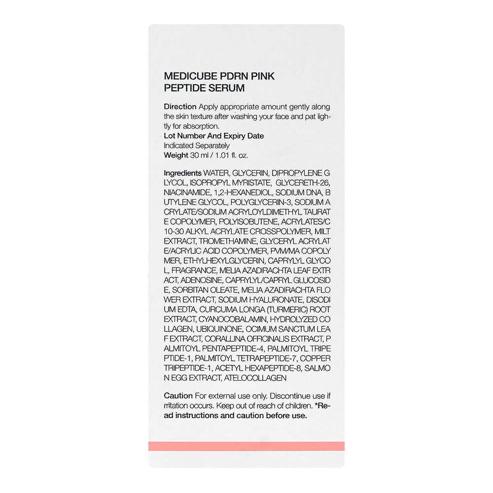 Medicube PDRN Pink Peptide Serum, Glycerin, Niacinamide, For Radiant Skin, 30ml - Image 2