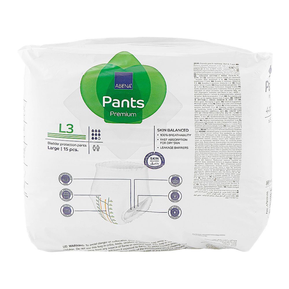 Abena Pants Premium Bladder Protection, Large, L2, 15-Pack - Image 4