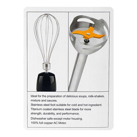 Anex Deluxe Hand Blender, 500W, 220-240V, AG-142 - Image 5