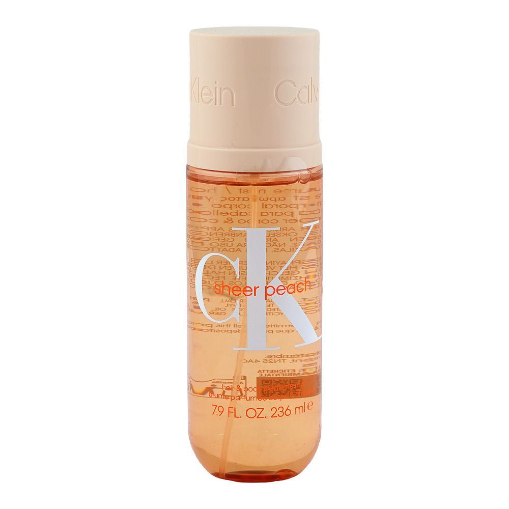 Calvin Klein Sheer Peach Hair & Body Perfume Mist, For Men & Women, 236ml - Main Image
