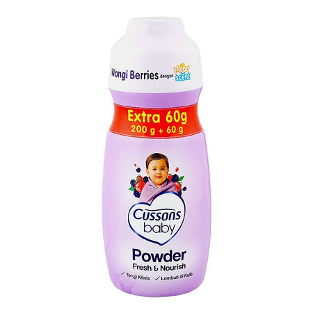 Cussons Fresh & Nourish Baby Powder, 200g + 60g Extra - Main Image