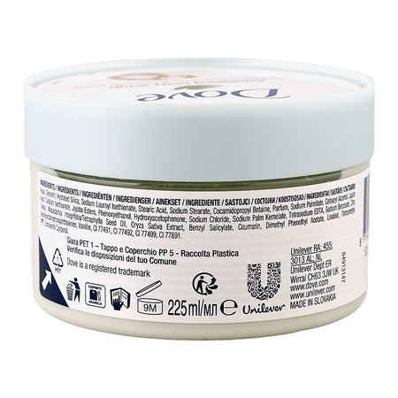 Dove Crushed Macadamia & Rice Milk Scent Exfoliating Body Scrub, 225ml - Image 2