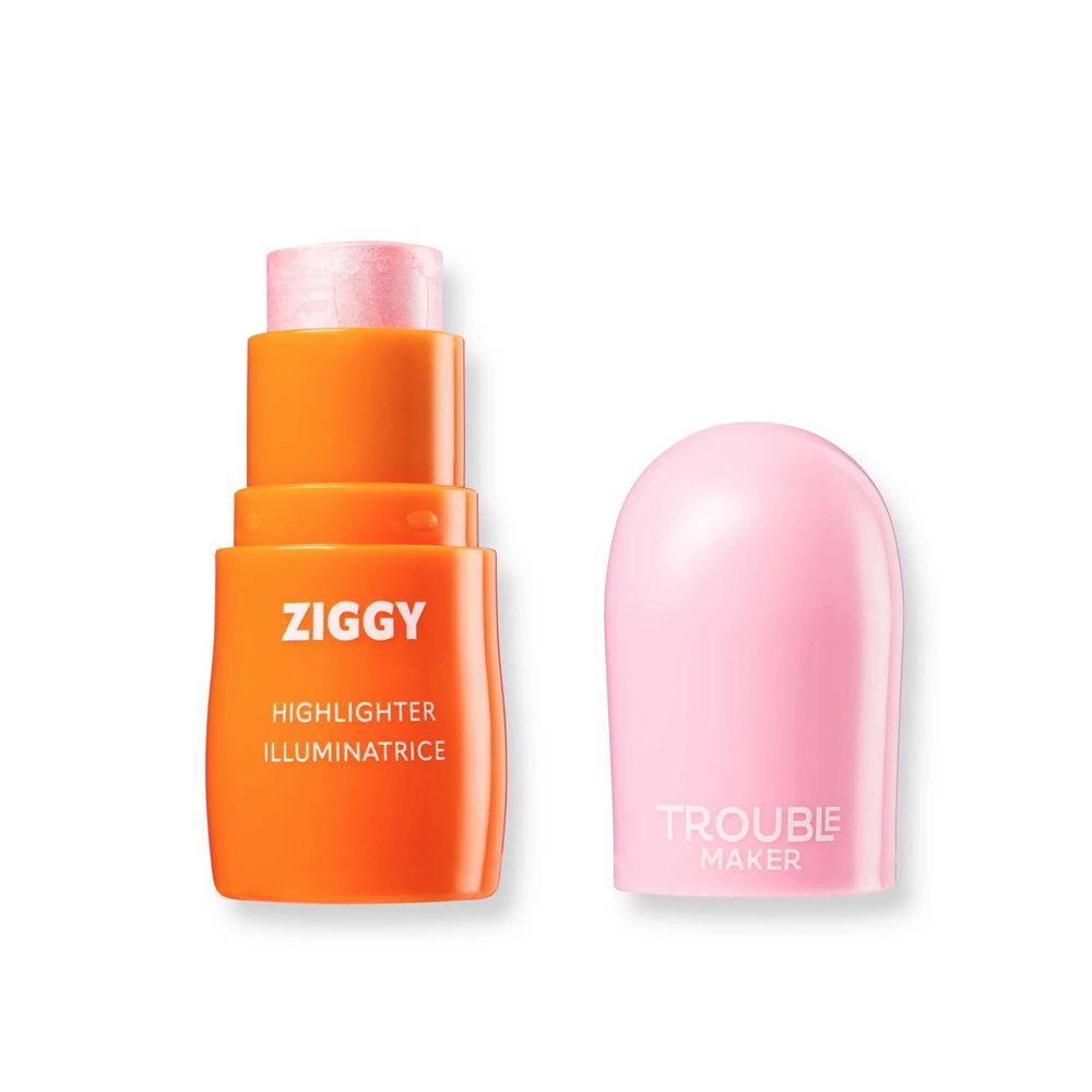 Trouble Maker Ziggy Stick Glass Highlight, Earthling Pink - Main Image