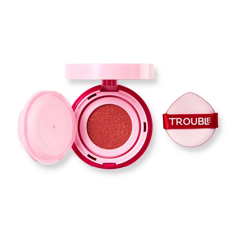 Trouble Maker Press Play Blush Cushion, On Repeat Rosie Pink, 4g - Main Image