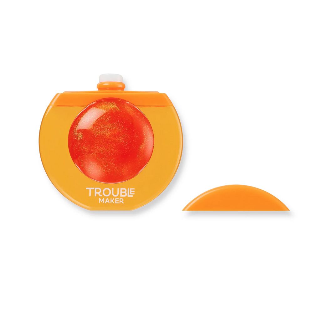 Trouble Maker Bubble Trouble Lip Gloss, Vitamin E + Jojoba Oil, Ola Orange, 12ml - Main Image