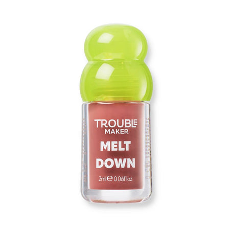 Trouble Maker Melt Down Lip Oil, Vitamin E + Jojoba Oil, Slip n Slide Nude, 2ml - Image 2