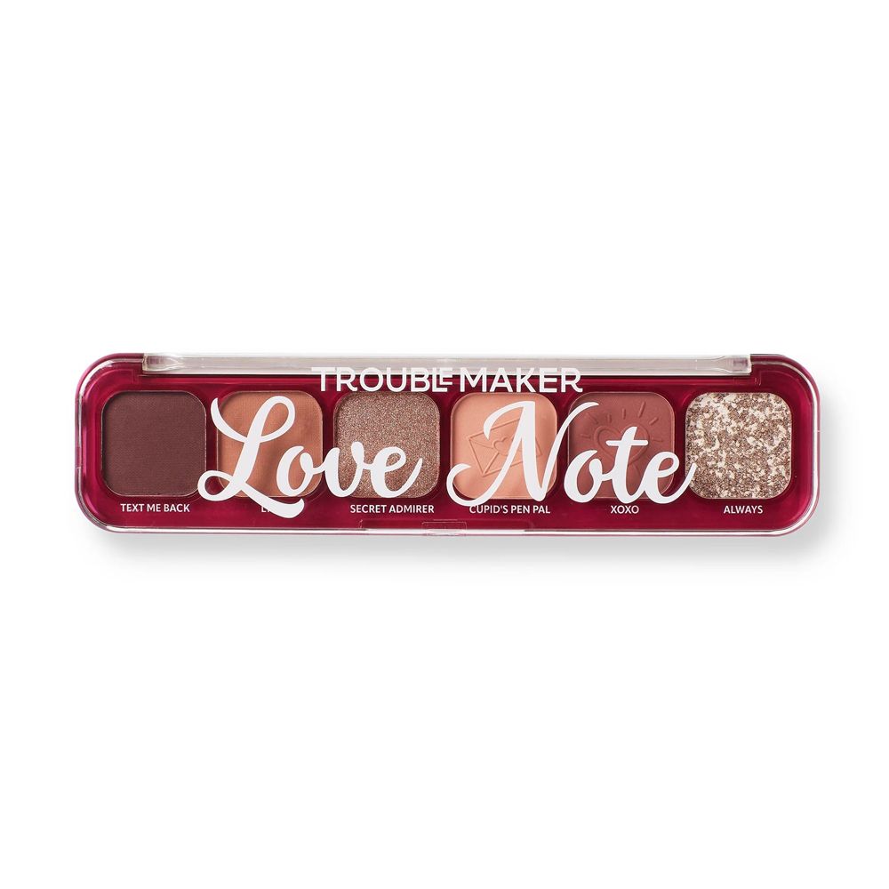 Trouble Maker Little Trouble Eyeshadow Palette, Love Note, 6-Pack - Image 2