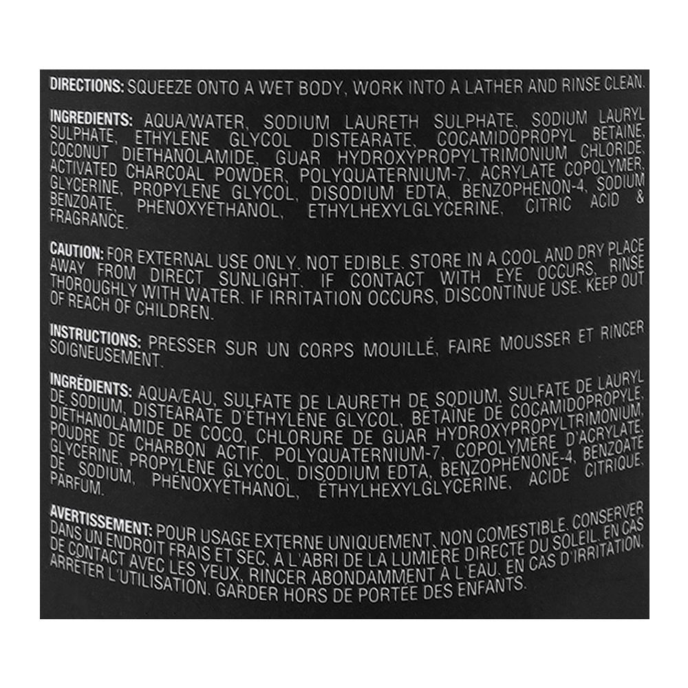 Krone Deep Clean With Activated Charcoal Body, Face & Hair Shower Gel, 600ml - Image 3