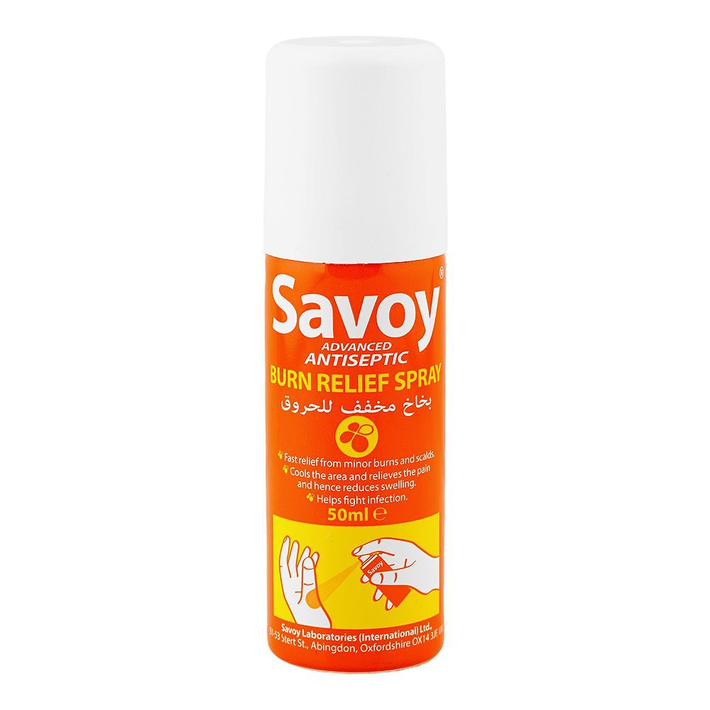 Savoy Advance Antiseptic Burn Relief Spray, 50ml - Main Image