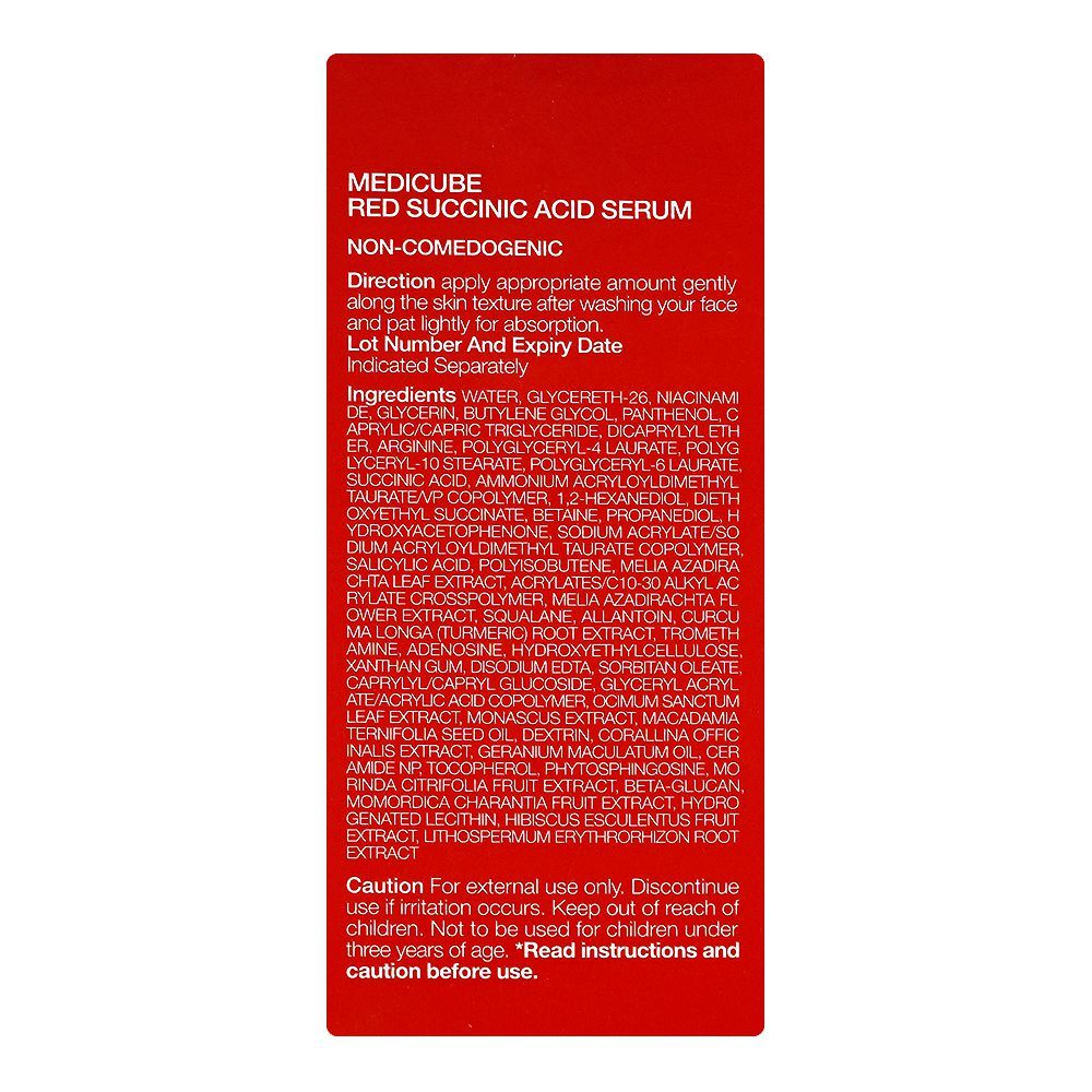 Medicube Red Succinic Acid Serum, Succinic Acid, Niacinamide, For Acne-Prone Skin, 30ml - Image 2