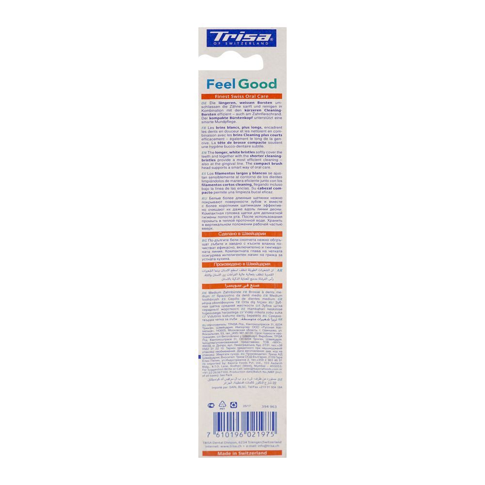 Trisa Feel Good Smart Clean Toothbrush, Medium - Image 2