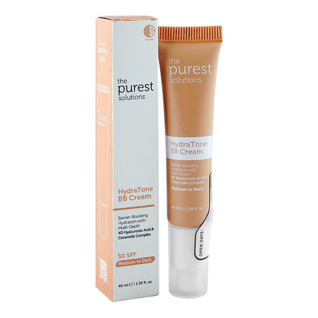 The Purest Solution 4D HydraTone BB Cream, SPF50+ Medium To Dark, Hyaluronic Acid & Ceramid Complex, For Dry & Combination Skin, 40ml - Main Image