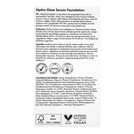 The Purest Solutions Hydra Glow Serum Foundation, SPF50+ Light To Medium, Vegan, Glycerin, 30ml - Image 4