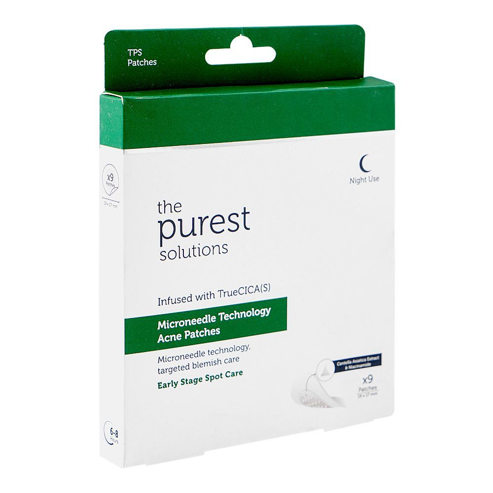 The Purest Solutions Infused With TrueCica (S) Microneedle Technology Acne Patches, Niacinamide, For All Types Of Skin, 9-Pack - Main Image