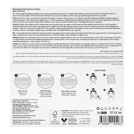 The Purest Solutions Infused With TrueCica (S) Microneedle Technology Acne Patches, Niacinamide, For All Types Of Skin, 9-Pack - Image 3
