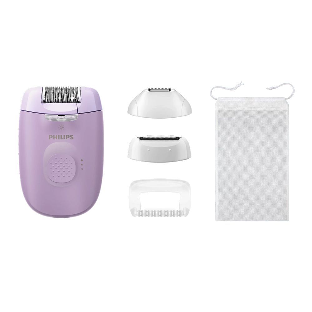 Philips 4000 3-In-1 Epilator, BRE257/00 White/Purple - Main Image