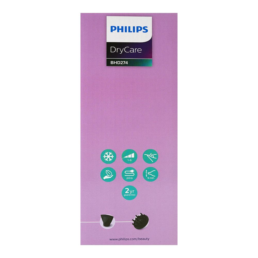 Philips Drycare Advanced Pro Hair Dryer With AC Motor, 2200W, BHD-274/03 - Image 5