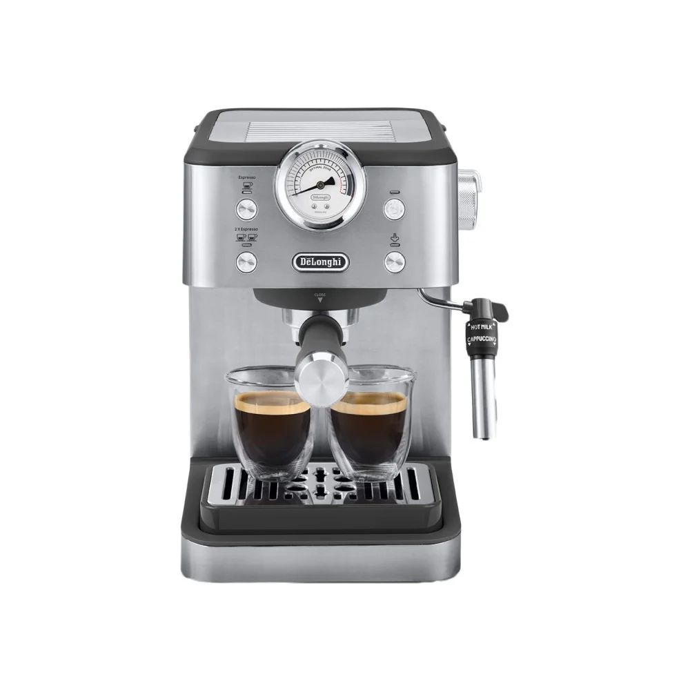 DeLonghi Linea Classic Espresso & Cappuccino Coffee Maker, 1.7 Liter Capacity, 1325W, 15 Bar Pressure, EM450.M - Main Image