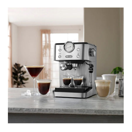 DeLonghi Linea Classic Espresso & Cappuccino Coffee Maker, 1.7 Liter Capacity, 1325W, 15 Bar Pressure, EM450.M - Image 6