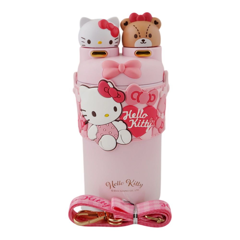 Hello Kitty Water Bottle Metal, KT.3050, 220ml, Pink, 0001254 - Main Image