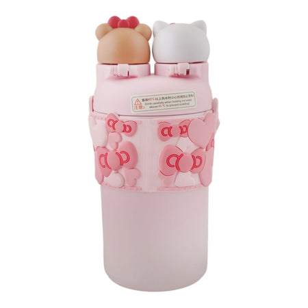 Hello Kitty Water Bottle Metal, KT.3050, 220ml, Pink, 0001254 - Image 2