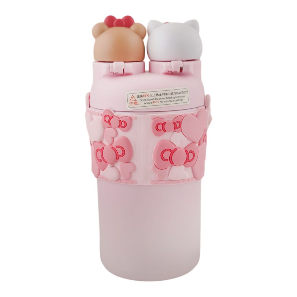 Hello Kitty Water Bottle Metal, KT.3050, 220ml, Pink, 0001254 - Image 2